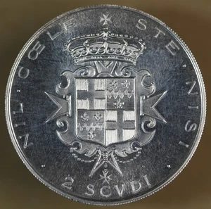 1964 Order of Malta 2 Scudi - Silver Proof - X#10 - Low Mintage - HLK Coins - Picture 1 of 2