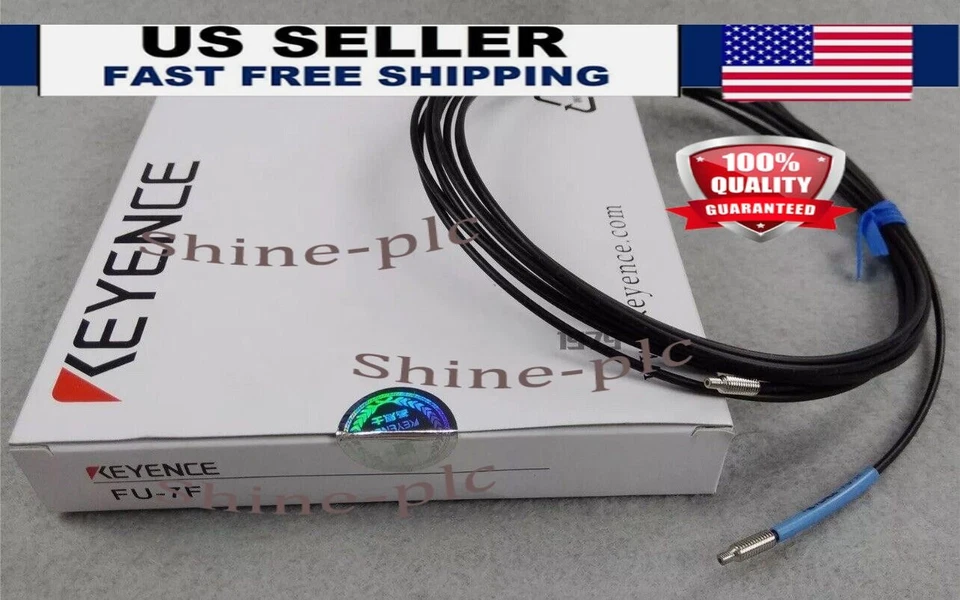 New Keyence Pair FU-7F FU7F Straight Thrubeam Transmissive Fiber Optic Unit. E3 - Image 1 of 1