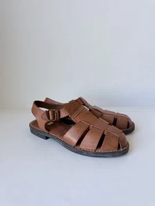 Cole Haan Fischer Sandalen Damengröße 11 AA braune Schuhe 100 % Leder Brasilien - Bild 1 von 10