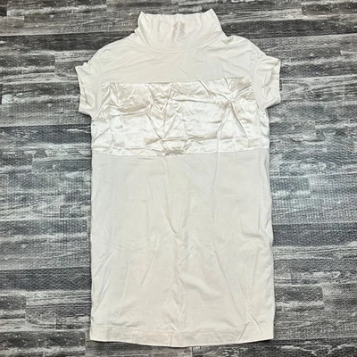 Vestido Brunello Cucinelli Sin Mangas Mixto Media Talla MED Marfil Funda Mini Foto 1 de 4