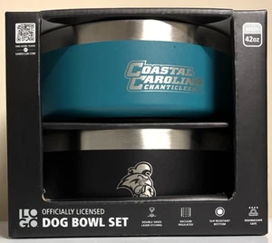 JUEGO DE CUENCOS PARA PERROS CON AISLAMIENTO AL VACÍO COSTERO CAROLINA CHANTICLEERS SS - Imagen 1 de 5