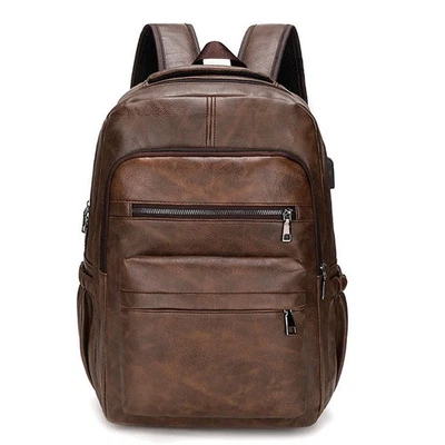 Vintage Leather Backpack for Men 16" Laptop Bag Casual Daypack Business Trave... - Image 1 of 4