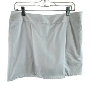 Adidas White ClimaCool Short Athletic Tennis Skirt Shorts Underneath Size 10 - Picture 1 of 8