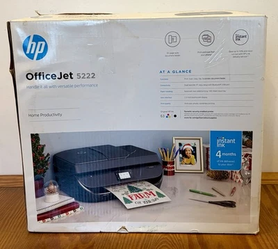 Impresora de inyección de tinta a color inalámbrica todo en uno HP OfficeJet 5222 lista para tinta instantánea Foto 1 de 4