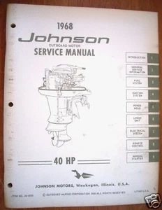 Factory Service Manual - 1968 Johnson 40hp - Picture 1 of 1