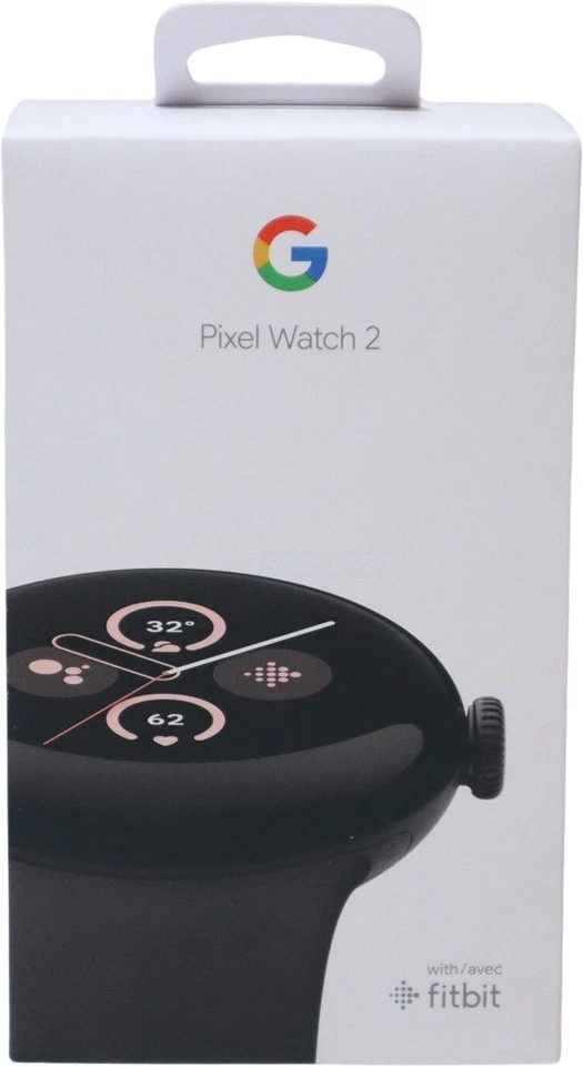 Google Pixel Watch 2 41mm Matte Black Aluminum Case with Obsidian Black Silicone Band (GA05029-US)