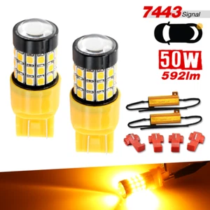 7443 Amber DRL Turn Signal Parking Light Bulb + Load resistors - Bild 1 von 6