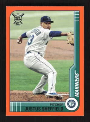Justus Sheffield  2021 Topps Big League  Orange  Seattle Mariners #217 - Image 1 of 2