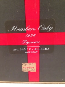Giuseppe Armani ~ Scatola solo per soci ALLEGRA 345C 1996 SCATOLA VUOTA ~ NO FIGURINA - Foto 1 di 5