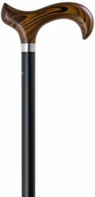 Höhenverstellbarer Leichtmetall-Gehstock, Gastrock, schwarz mit Derbygriff, NEU