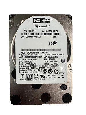 Western Digital WD VelociRaptor 1TB 10k SATA 6G 2.5" WD1000DHTZ-04N21V0 - image 1 of 2