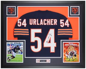 Brian Urlacher Autographed and Framed Blue Chicago Jersey Auto Beckett COA - Picture 1 of 5