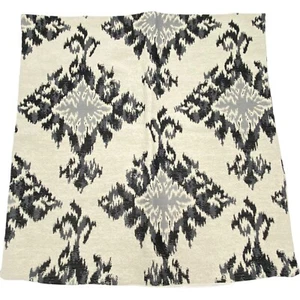 Williams Sonoma Home Pillow Cover Off White 22x22 Lux Ikat Brocade Jacquard TAGS - Picture 1 of 6