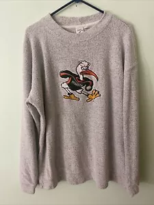 Original League Collegiate Outfitters L Gray Miami Pelicans Sweatshirt Bird LOGO - Picture 1 of 4