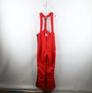 Vtg 60s 70s Jean Claude Killy Boys 16 Striped Wide Leg Insulated Snow Pants Bibs - Picture 1 of 20