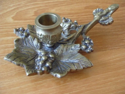 BOUGEOIR A MAIN EN BRONZE RAT DE CAVE ECLAIRAGE DÉCORATION - Photo 1/3