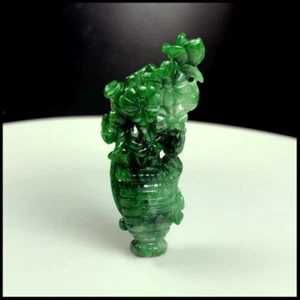 【KATHY JADE】 Ciondolo Giada Giadeite Fiore Verde Smeraldo《Grado A》 - Foto 1 di 1