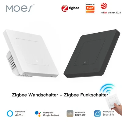 MOES Tuya ZigBee smart light switch wall switch wireless switch Alexa Google APP - Image 1 of 4