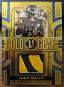 2023 Panini Gold Standard Kenny Pickett Sapphire Gold Gear Patch 10/10 Steelers 