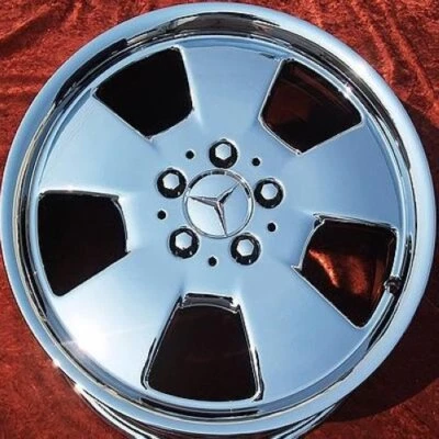 SET OF 4 CHROME 17" MERCEDES BENZ SL500 SL600 SL320 OEM WHEELS RIMS 65198 - Image 1 of 4