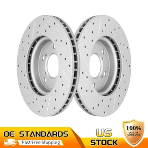 Rotores de freno delanteros ranurados perforados para Honda Odyssey 2005 2006 2007 - 2010 - Imagen 1 de 6