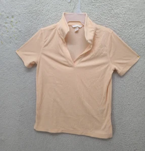 Top donna H M extra small misto viscosa pesca manica corta vestibilità regolare camicia - Foto 1 di 18