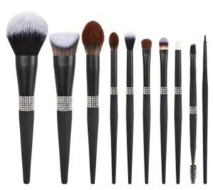 10pc Diamond Makeup Brush Set - Picture 1 of 14