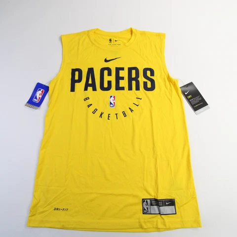 Indiana Pacers Nike NBA Authentics Dri-Fit Sleeveless Shirt Men's Gold New Cover
