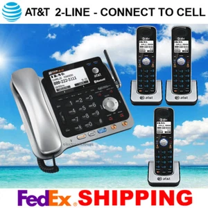 AT&T TL86109 2-LINE DECT 6.0 PHONE SYSTEM - BLUETOOTH - 3 CORDLESS - BRAND NEW - Picture 1 of 3