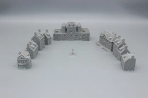 6 mm 3D-gedruckte Dorfszene St. Marie DuMont Zweiter Weltkrieg D-Day Normandie 8 Stück - Bild 1 von 8