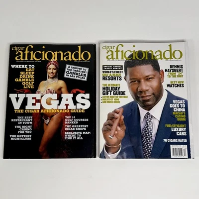2 2006 Cigar Aficionado Magazines- April Vegas Guide &December Dennis Haysbert Foto 1 de 4
