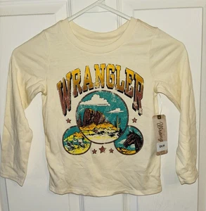 WRANGLER MÄDCHEN Gr. X-SMALL DESERT LOGO LANGARM GRAFIK SHIRT NEU MIT ETIKETT! - Bild 1 von 4