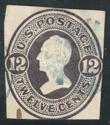 USA 1870 stationery env. 12 C., Sc.U93 cut square, CV 95$ - Image 1 of 2