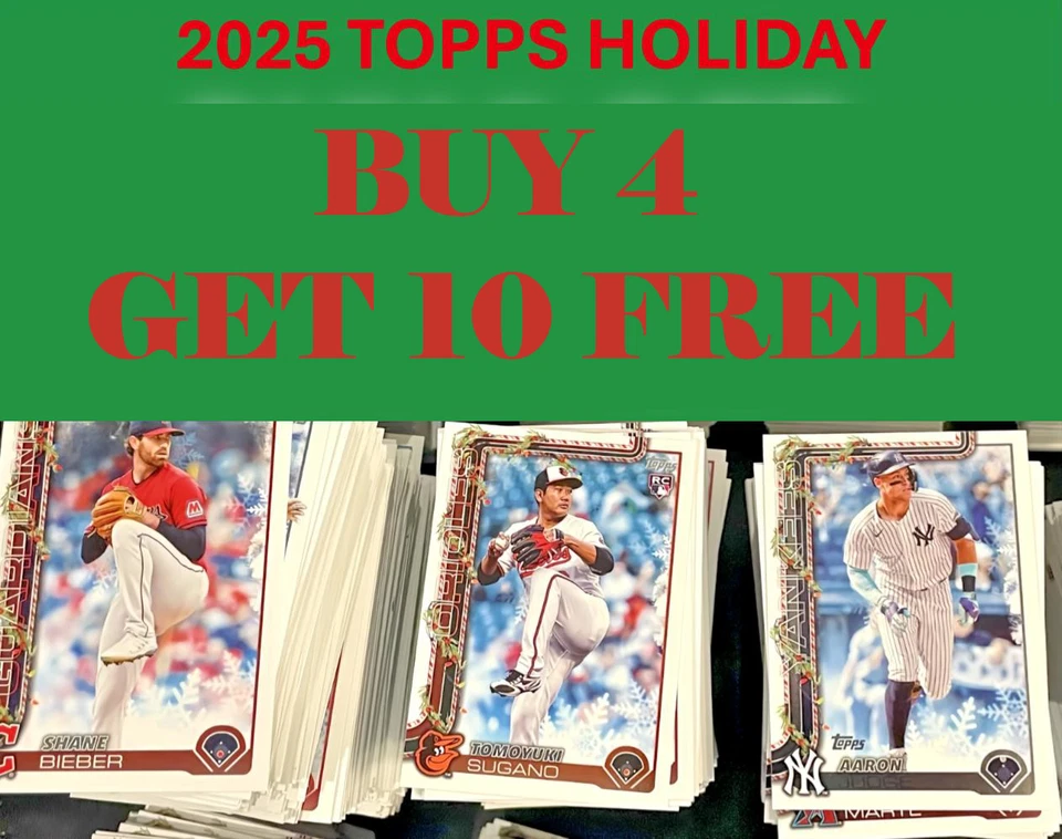 2025 Topps Holiday Baseball Singles You Pick Complete Your Set H1-H200 - Image 1 of 1