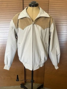 Giacca western vintage anni 90 HBar C California Ranchwear in velluto a coste con cerniera taglia L - Foto 1 di 6