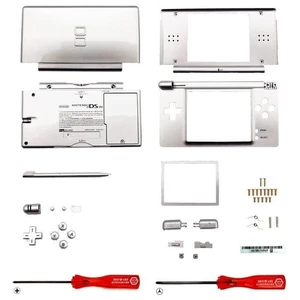 Replacement Housing for Nintendo DS Lite Glass Lens Shell Silver - Picture 1 of 4