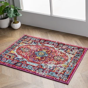 Kid and Pet Friendly Multi Color Kitchen Rug 3x5 Turkish Durable Design - Picture 1 of 9