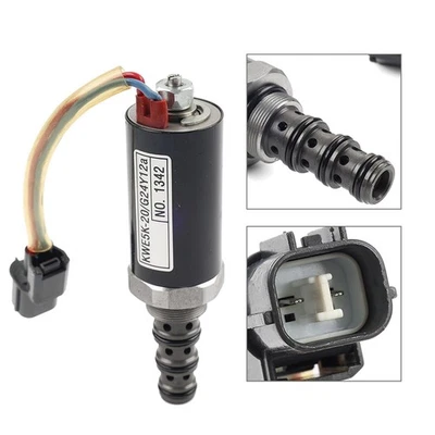 Solenoid Valve KWE5K-20/G24Y12A YN35V00005F2 For Kobelco SK200-2 SK200-5 - Image 1 of 4