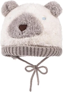 Maximo Baby Bär Mütze Wintermütze, weiß / braun (wollweiß 38), 47/49 cm - Bild 1 von 2