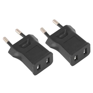 2x EU To NEMA 1‑15R Power Adapter Professional Travel Plug Converter Adapter CB - Afbeelding 1 van 24