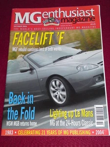 MG ENTHUSIAST - FACELIFT 'F - Oct 2004 Vol 34 #3 - Picture 1 of 1