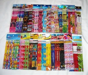 Wholesale 180 pcs Disney & Cartoon Character Pencil School Party Gift Bag Filler - Picture 1 of 6