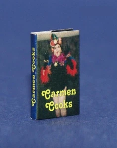 CARMEN COOKS! COOK BOOK Color Printed Pages Dollhouse Miniature 1:12 Scale - Picture 1 of 1