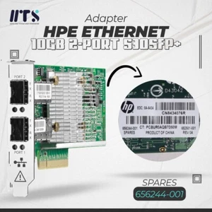 HPE Adaptateur Ethernet 10Gb 2-Port 530SFP+ Spares: 656244-001 652501-001 - Imagen 1 de 1