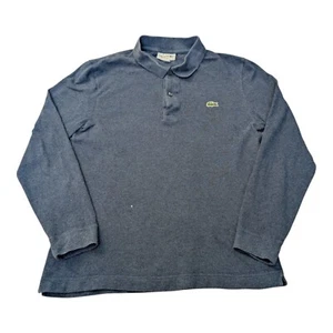 Men’s Lacoste Slim Fit Long Sleeve Polo Shirt Navy Blue Size- 4/Medium - Picture 1 of 9