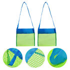  2 Pcs Beach Net Bag Grid Child Tool Toys Mesh Tote Travel Laundry Bags