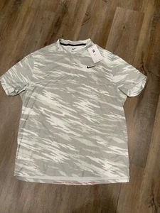 Nike Tiger Woods ADV Camo Blade Polo DA3072 100 White Photon Dust Men's Sz L - Picture 1 of 13
