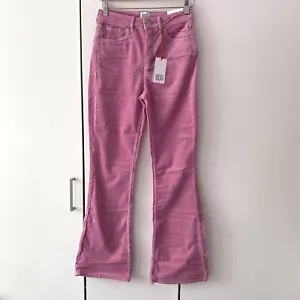 BDG Pink Corduroy Flare Jeans Size 28 Casual Trousers - Picture 1 of 7