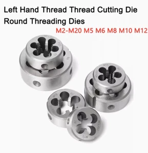 Left Hand Thread Thread Cutting Die Round Threading Dies M2-M20 M5 M6 M8 M10 M12 - Picture 1 of 11