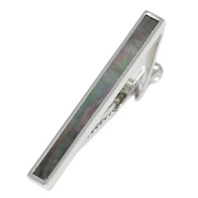 Clip de corbata de piedra clásico de 2 pulgadas barra de corbata de piedra semipreciosa con caja de regalo para hombres Ab... Foto 1 de 4